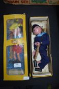 Two Pelham Puppets - Pinocchio and S.S. Sailor