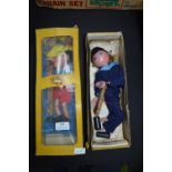 Two Pelham Puppets - Pinocchio and S.S. Sailor