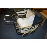 Vintage Toy Pram with Wooden Sides