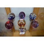 Seven Glass Paperweights