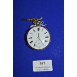 Silver Cased Pocket Watch by Benson of London with Fusee Movement