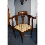 Edwardian Inlaid Corner Chair