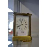 Victorian Brass Carriage Clock (working condition with original key)