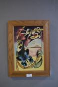 Moorcroft Limited Edition Framed Porcelain Plaque