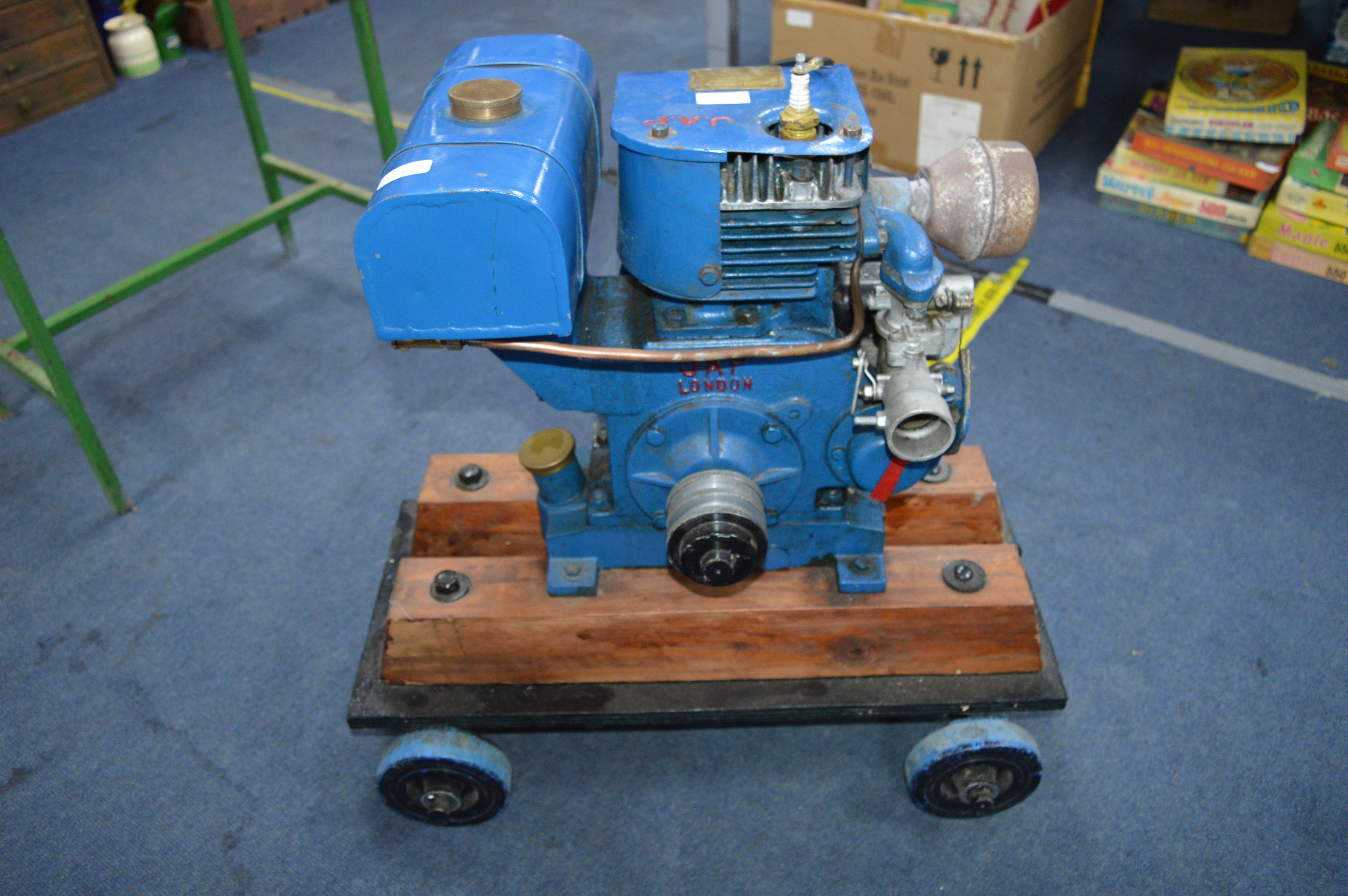Jap Model 4/2 Stationary Engine Mounted on Trolley - Image 3 of 4