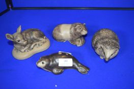 Poole Guinea Pig, Seal, Hedgehog and a Fawn