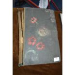 Postcard Album (slight distressed) Containing Assorted Geographical Postcards etc.