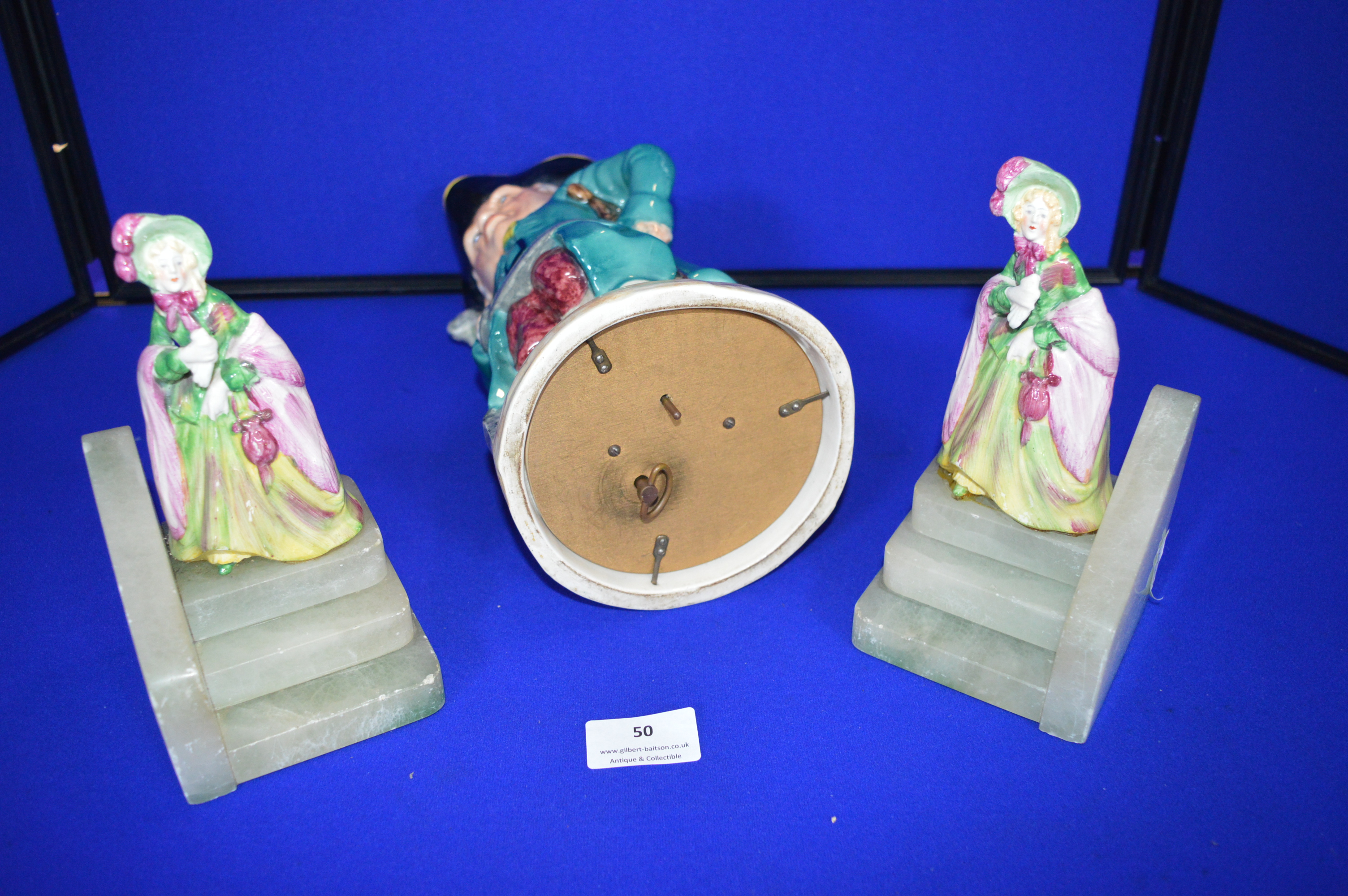 Long John Silver Musical Character Jug plus a Pair of Agate Bookends - Image 2 of 2