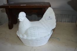 White Glass Chicken Egg Cover