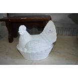 White Glass Chicken Egg Cover