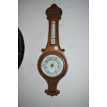 Oak Framed Aneroid Barometer