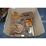 Vintage Woodworking Tools; Vice, Moulding Planes, etc.