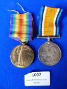 WWI Medal Pair to 41060 Private H. C. Faithful Scottish Rifles
