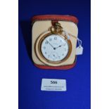 Rolled Gold Waltham USA Pocket Watch engraved H.G.F