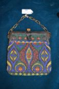 Art Deco Beaded Evening Bag with Bakelite Clasp