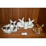 Three Sets of Goebel Rabbit Figures