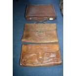 Crocodile Skin Handbag & Two Small Cases