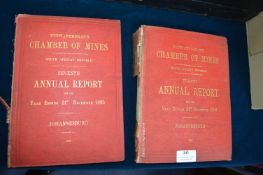 Two Editions of the South African Chambers of Mines Annual Report 1895 and 1896