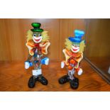 Two Murano Glass Clowns