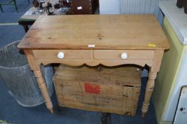Stripped Pine Kitchen Side Table