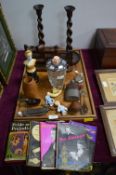 Parquetry Tray and a Quantity of Collectibles