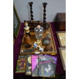 Parquetry Tray and a Quantity of Collectibles