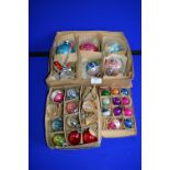 Three Boxes of Vintage Glass Christmas Decorations