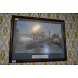 Framed Print "Town Dock Reflections" by Adrian Thompson