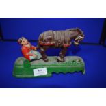 Reproduction cast Iron Moneybox - Kicking Mule