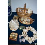 Baskets of Shells and Shell Ornaments etc.