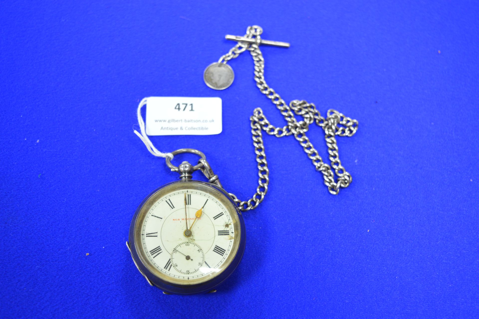 Silver Cased Pocket Watch and Albert