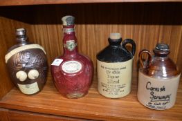 Vintage Pottery Whiskey Bottle etc.