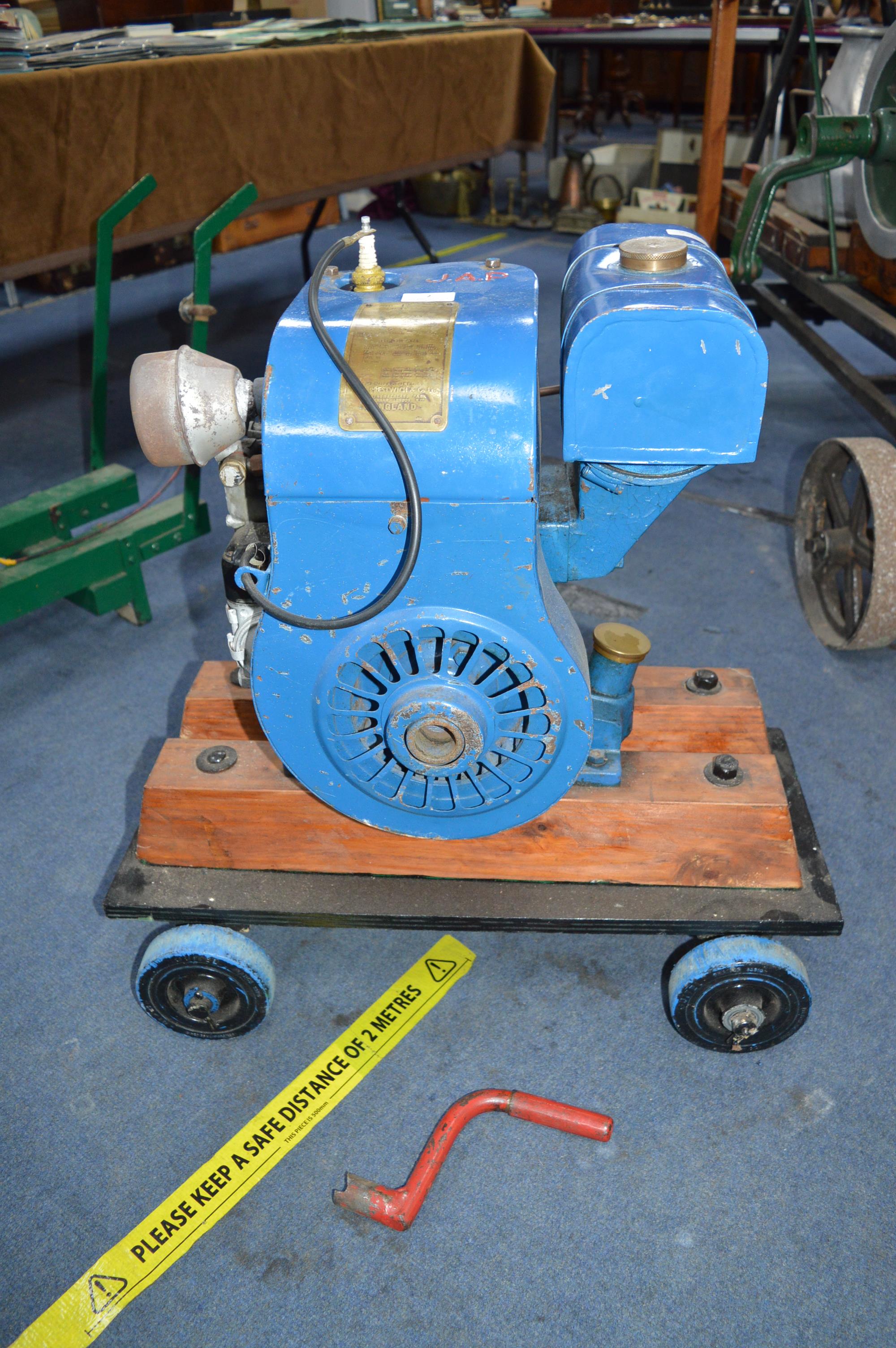 Jap Model 4/2 Stationary Engine Mounted on Trolley