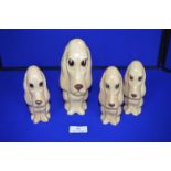 Four Sylvac Spaniel Dogs
