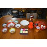 Selection of Vintage Glassware Including Dessert Bowls, Vases, etc.