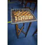 Advertising Chessboard for Plasmon Oat Coco and Biscuits on Original Bamboo Base