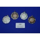 Four Hallmarked Sterling Silver Medallions