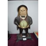 Reproduction Cast Iron Clock of John Bull by Bradley & Shubb