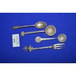 Four Mexican Silver Spoons