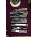 Eight Victorian Cutthroat Razors