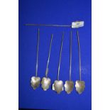 Six Mexican Silver Serving Spoons (AF)