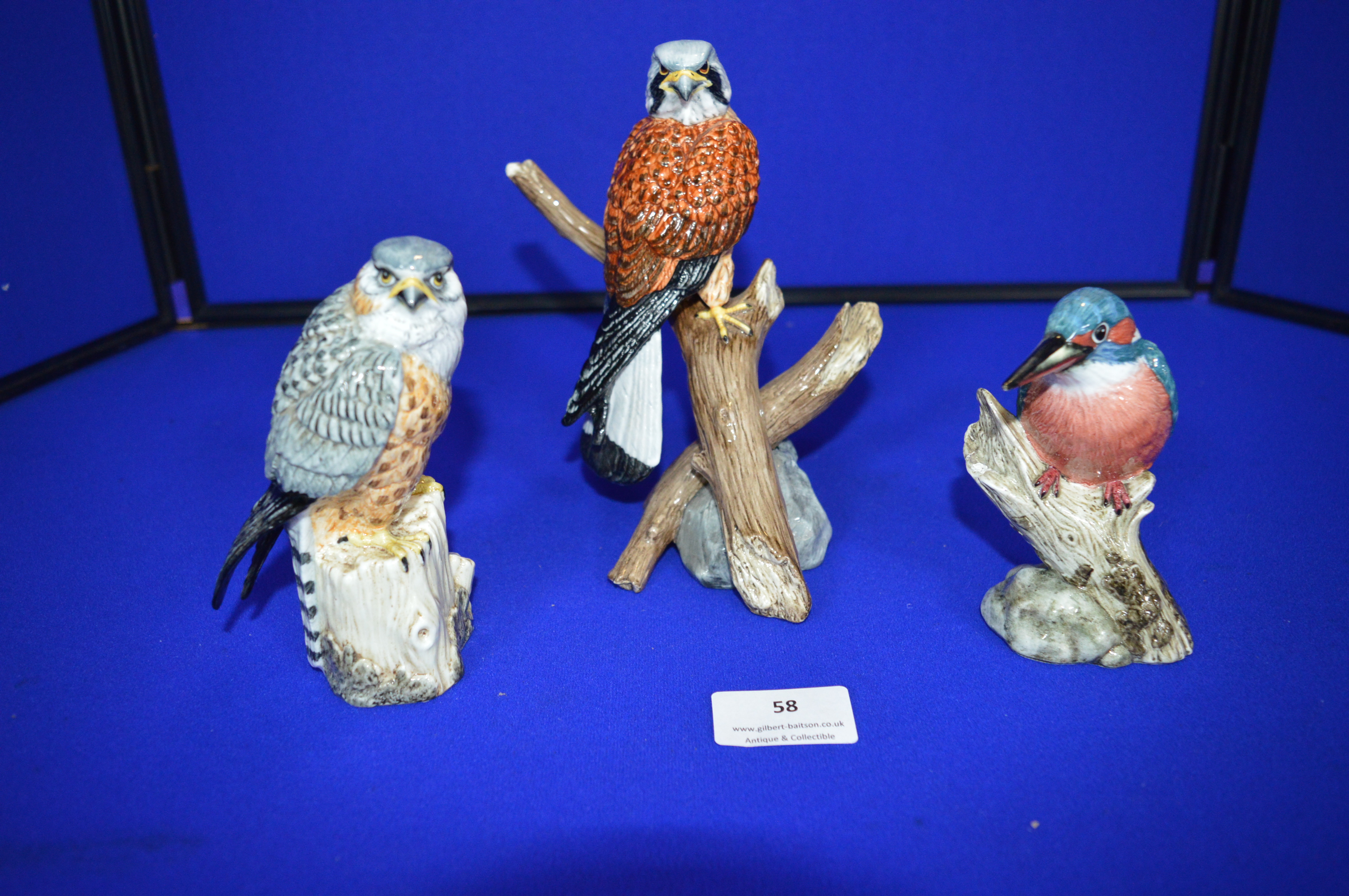 Three Porcelain Bird Figures by Mack