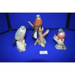 Three Porcelain Bird Figures by Mack