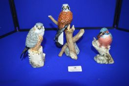 Three Porcelain Bird Figures by Mack