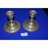 Two Sterling Silver Candlesticks