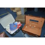 Three Vintage Suitcases, One Containing Dolls Clothes