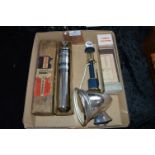 Vintage Items; Gas Pumps, Jet Fire Extinguisher, etc.