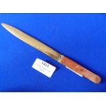 Trench Art 1914-1919 Souvenir Paper Knife "France and Brias"