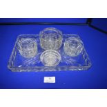 1930's Glass Dressing Table Set