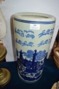 Blue & White Umbrella Stand